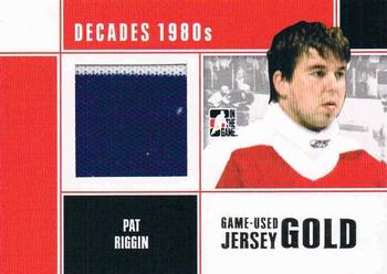 2010-11 In The Game Decades 1980s - Game Used Jerseys Gold #M48 Pat Riggin  Front