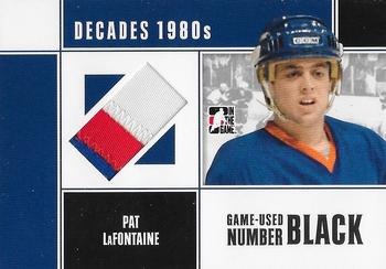 2010-11 In The Game Decades 1980s - Game Used Numbers Black #M47 Pat LaFontaine  Front