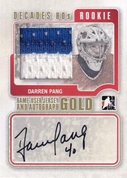 2010-11 In The Game Decades 1980s - Rookie Game Used Jerseys Autographs Gold #RJADP Darren Pang  Front