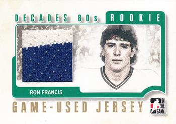 2010-11 In The Game Decades 1980s - Rookie Game Used Jerseys Gold #RJ-05 Ron Francis  Front