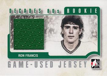 2010-11 In The Game Decades 1980s - Rookie Game Used Jerseys Silver #RJ-05 Ron Francis  Front
