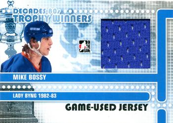 2010-11 In The Game Decades 1980s - Trophy Winners Jerseys Black #TWJ-08 Mike Bossy  Front