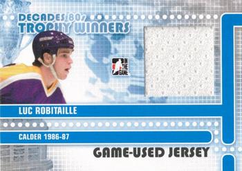 2010-11 In The Game Decades 1980s - Trophy Winners Jerseys Black #TWJ-22 Luc Robitaille  Front