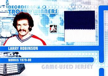 2010-11 In The Game Decades 1980s - Trophy Winners Jerseys Silver #TWJ-03 Larry Robinson  Front