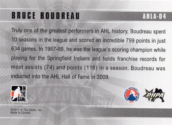 2010-11 In The Game Heroes and Prospects - AHL 75th Anniversary #AHLA-04 Bruce Boudreau  Back