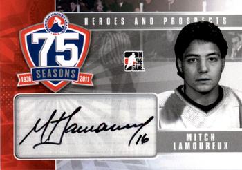 2010-11 In The Game Heroes and Prospects - AHL 75th Anniversary Autographs #AHLAA-ML Mitch Lamoureux  Front