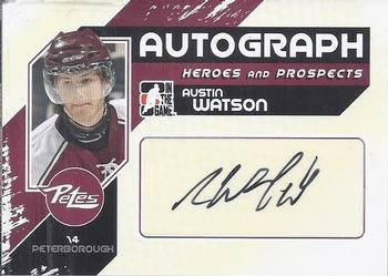 2010-11 In The Game Heroes and Prospects - Autographs #A-AW Austin Watson  Front