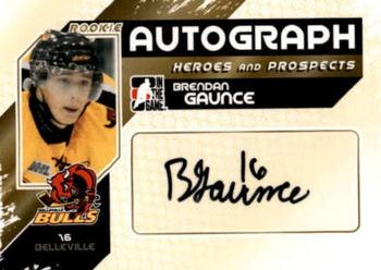 2010-11 In The Game Heroes and Prospects - Autographs #A-BG Brendan Gaunce  Front