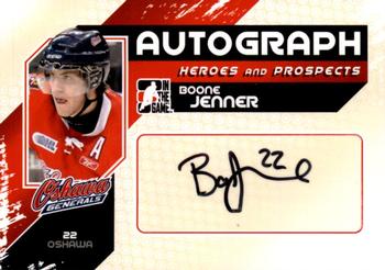 2010-11 In The Game Heroes and Prospects - Autographs #A-BJ Boone Jenner  Front