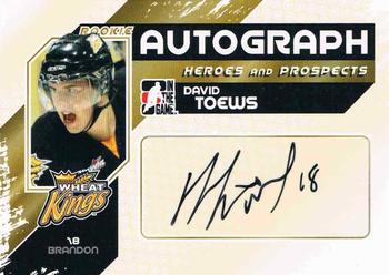 2010-11 In The Game Heroes and Prospects - Autographs #A-DT David Toews  Front