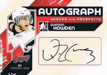 2010-11 In The Game Heroes and Prospects - Autographs #A-QH Quinton Howden  Front
