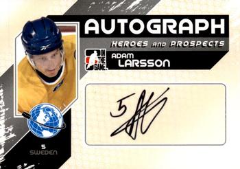 2010-11 In The Game Heroes and Prospects - Autographs #A-ALA Adam Larsson Front