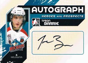 2010-11 In The Game Heroes and Prospects - Autographs #A-TBA Tyson Barrie  Front