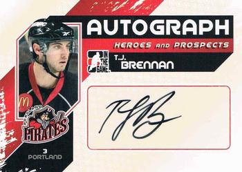 2010-11 In The Game Heroes and Prospects - Autographs #A-TBR T.J. Brennan  Front