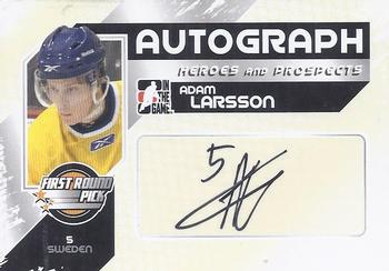 2010-11 In The Game Heroes and Prospects - Autographs #A-ALA2 Adam Larsson Front