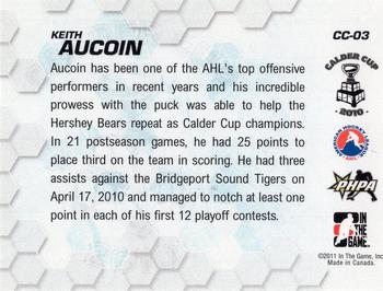 2010-11 In The Game Heroes and Prospects - Calder Cup Champions #CC-03 Keith Aucoin  Back