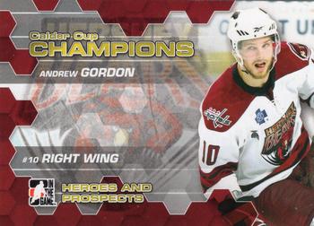 2010-11 In The Game Heroes and Prospects - Calder Cup Champions #CC-04 Andrew Gordon  Front