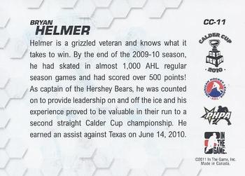 2010-11 In The Game Heroes and Prospects - Calder Cup Champions #CC-11 Bryan Helmer  Back