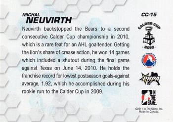 2010-11 In The Game Heroes and Prospects - Calder Cup Champions #CC-15 Michal Neuvirth  Back