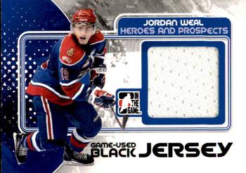 2010-11 In The Game Heroes and Prospects - Game Used Jerseys Black #M24 Jordan Weal  Front