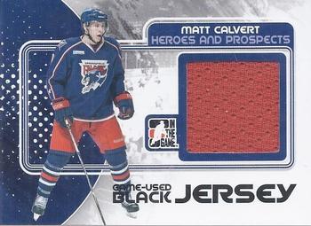 2010-11 In The Game Heroes and Prospects - Game Used Jerseys Black #M61 Matt Calvert Front