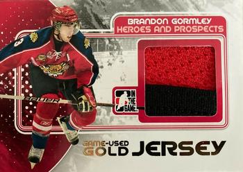 2010-11 In The Game Heroes and Prospects - Game Used Jerseys Gold #M02 Brandon Gormley  Front