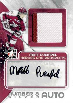 2010-11 In The Game Heroes and Prospects - Game Used Numbers Autographs Silver #MAMP Matt Puempel  Front