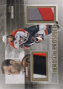 2010-11 In The Game Heroes and Prospects - Hero and Prospect Jerseys Gold #HP14 Sean Couturier / Eric Lindros  Front