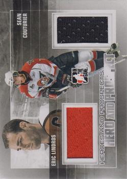 2010-11 In The Game Heroes and Prospects - Hero and Prospect Jerseys Silver #HP14 Sean Couturier / Eric Lindros  Front