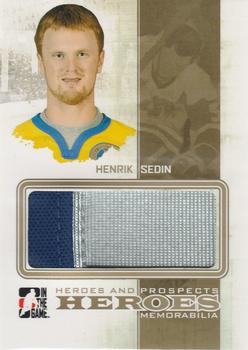 2010-11 In The Game Heroes and Prospects - Heroes Game Used Jerseys Gold #HM05 Henrik Sedin  Front