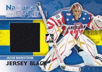 2010-11 In The Game Heroes and Prospects - National Pride Jerseys Black #NATP-04 Jacob Markstrom  Front