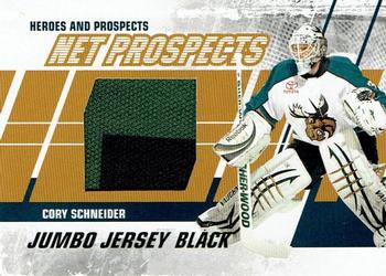 2010-11 In The Game Heroes and Prospects - Net Prospects Jerseys Black #NPM07 Cory Schneider  Front