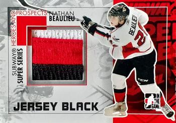 2010-11 In The Game Heroes and Prospects - Subway Series Jumbo Jerseys Black #SSM-19 Nathan Beaulieu  Front