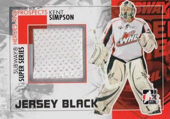 2010-11 In The Game Heroes and Prospects - Subway Series Jumbo Jerseys Black #SSM-23 Kent Simpson  Front