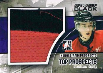 2010-11 In The Game Heroes and Prospects - Top Prospects Game Used Jerseys Black #JM21 Stanislav Galiev  Front