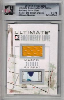 2010-11 In The Game Ultimate Memorabilia - Brotherly Love #2 Marcel Dionne / Gilbert Dionne  Front