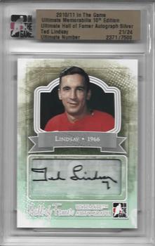 2010-11 In The Game Ultimate Memorabilia - Hall of Famer Autographs #20 Ted Lindsay  Front