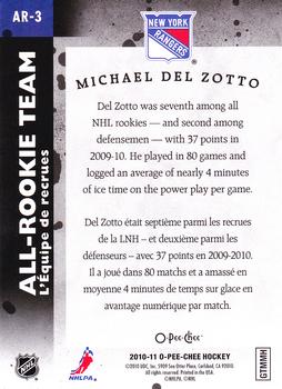 2010-11 O-Pee-Chee - All Rookie Team #AR-3 Michael Del Zotto  Back
