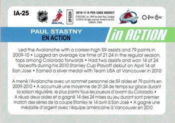 2010-11 O-Pee-Chee - In Action #IA-25 Paul Stastny  Back