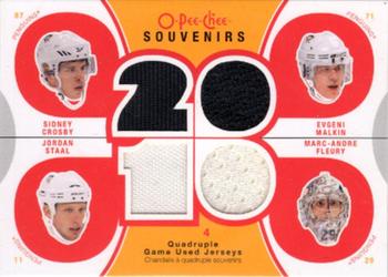 2010-11 O-Pee-Chee - Souvenirs #SV-PENS Marc-Andre Fleury / Evgeni Malkin / Sidney Crosby / Jordan Staal  Front