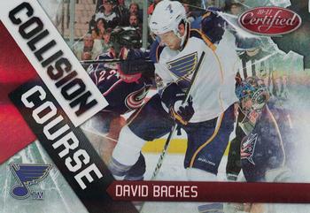 2010-11 Panini Certified - Collision Course Mirror Red #2 David Backes  Front