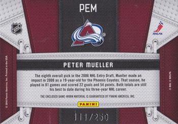 2010-11 Panini Certified - Fabric of the Game #PEM Peter Mueller  Back