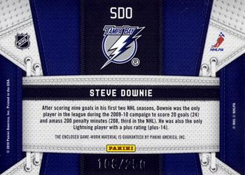 2010-11 Panini Certified - Fabric of the Game #SDO Steve Downie  Back