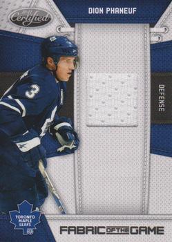 2010-11 Panini Certified - Fabric of the Game #DIP Dion Phaneuf  Front