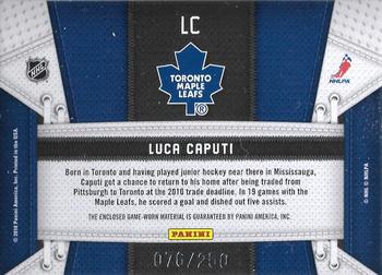 2010-11 Panini Certified - Fabric of the Game #LC Luca Caputi  Back