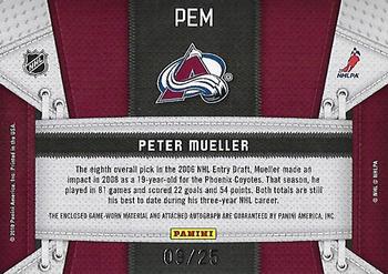 2010-11 Panini Certified - Fabric of the Game Jersey Number Autographs #PEM Peter Mueller  Back