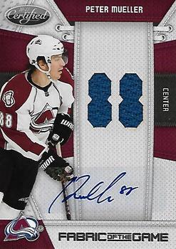 2010-11 Panini Certified - Fabric of the Game Jersey Number Autographs #PEM Peter Mueller  Front