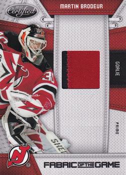 2010-11 Panini Certified - Fabric of the Game Prime #MB Martin Brodeur  Front
