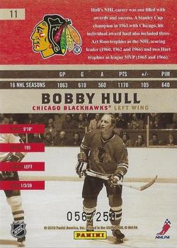 2010-11 Panini Certified - Legends Mirror Red #11 Bobby Hull  Back