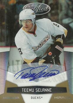 2010-11 Panini Certified - Mirror Gold Signatures #3 Teemu Selanne  Front